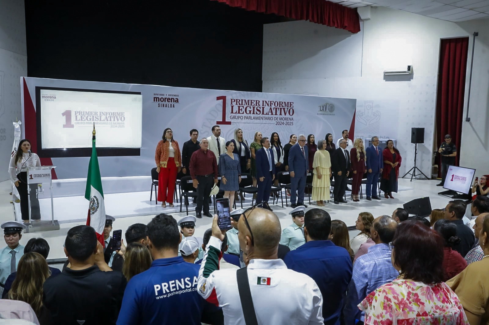Diputados de Morena presentan su Primer Informe Legislativo en Salvador Alvarado; asiste Rocha