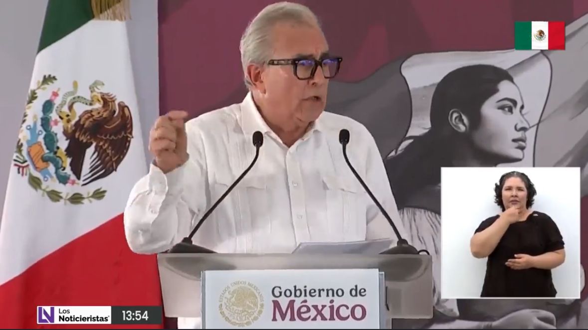 Gobernador Rocha en evento de Sheinbaum en Mazatlán