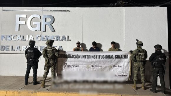 Informa Harfuch tres detenidos en enfrentamiento que dejó un abatido en La Guamuchilera en Culiacán, Sinaloa