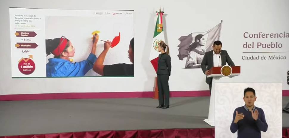 jóvenes pintarán 6 mil murales en todo el país como parte de jornadas por la paz y contra las adicciones
