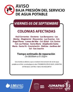Jumapag tendrá baja presión en Guasave