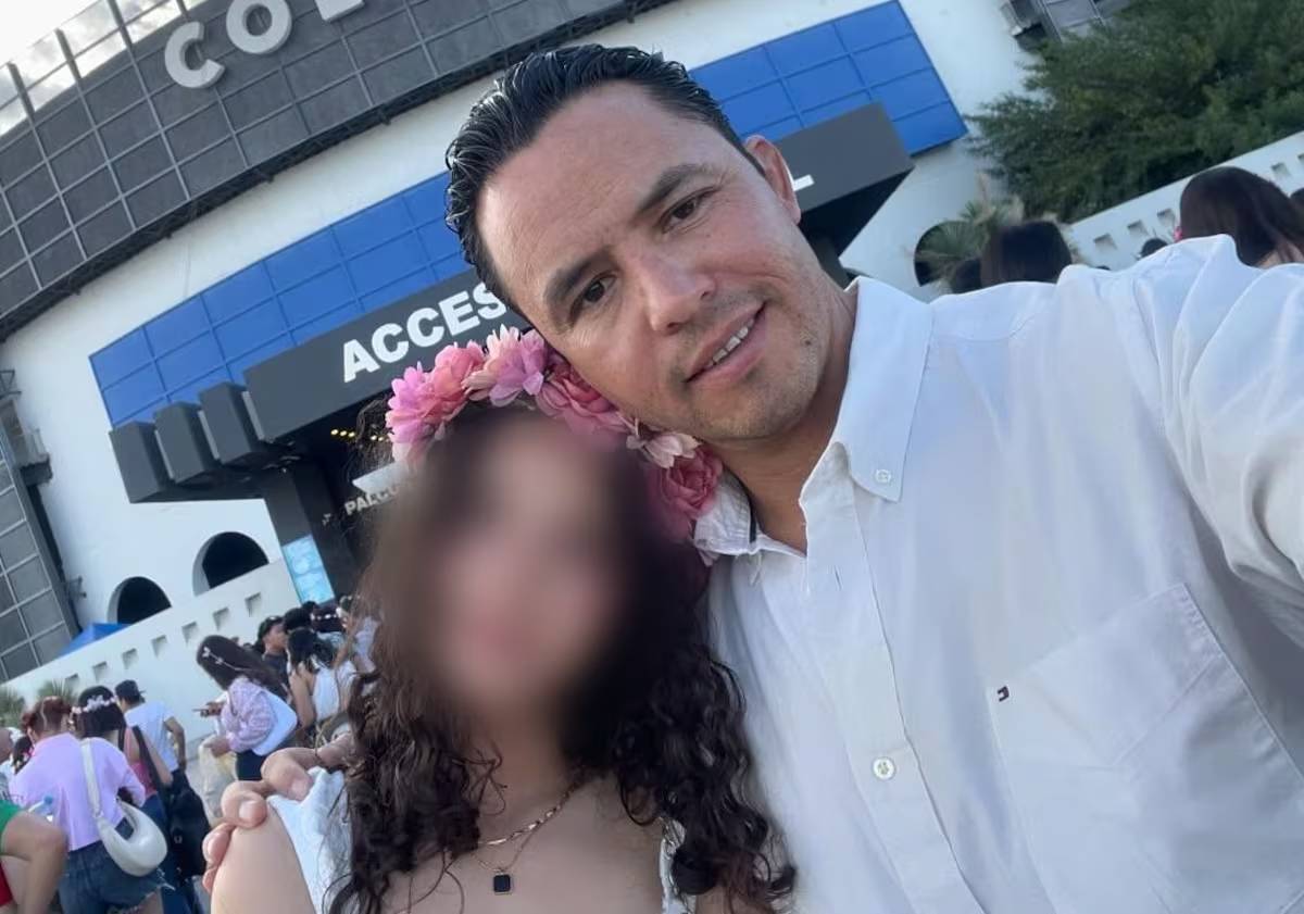 Paloma Nicole Arellano junto a su padre