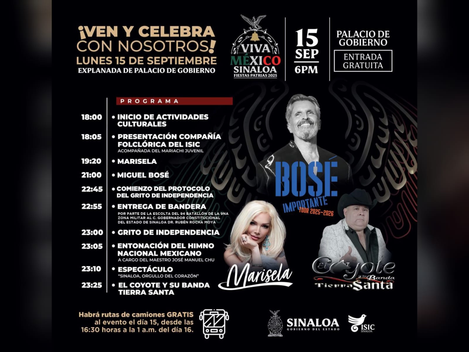 Programa del Grito en Culiacán
