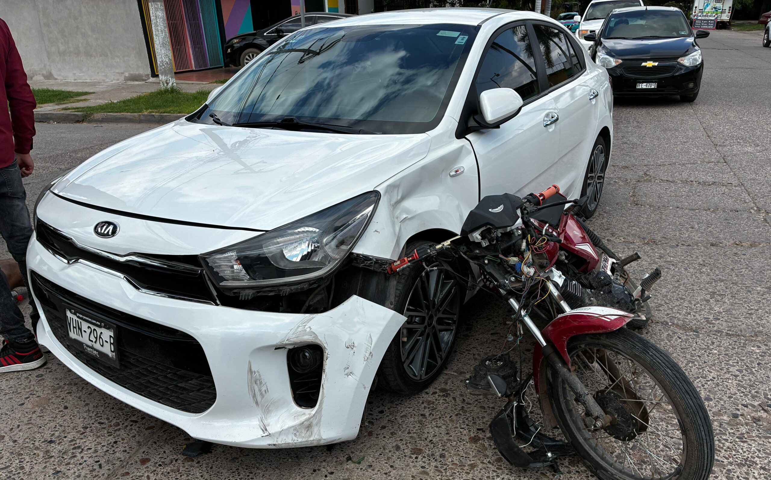 accidente de moto en los mochis percance