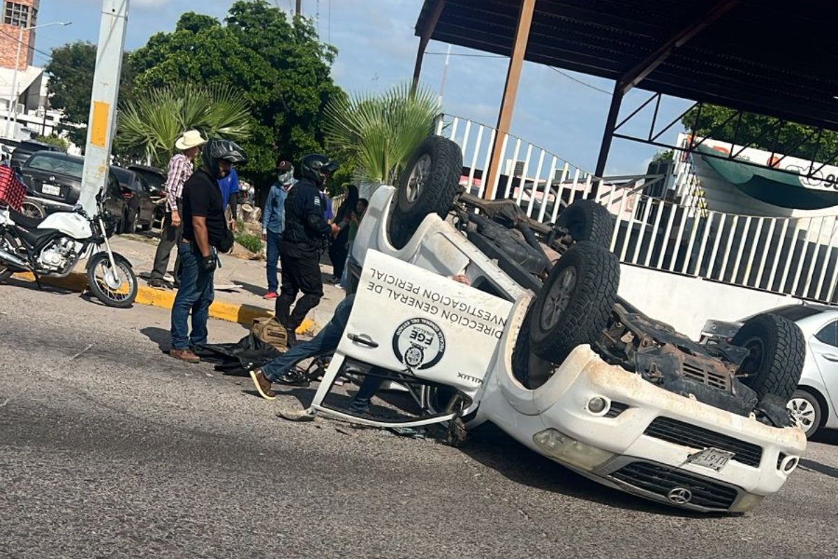 unidad de la FGE volcada