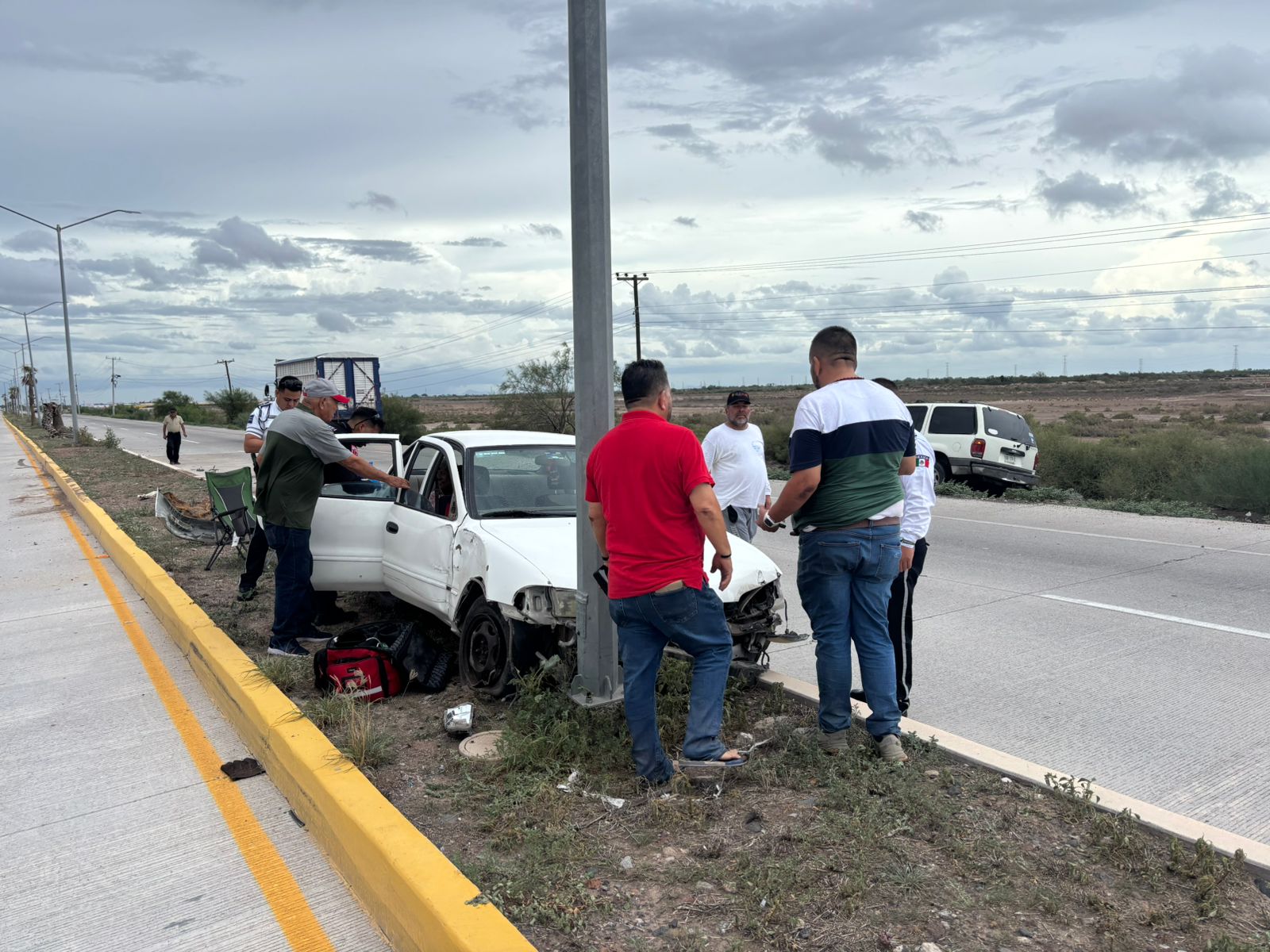 Adultos mayores se accidentan en la Mochis-Topolobampo