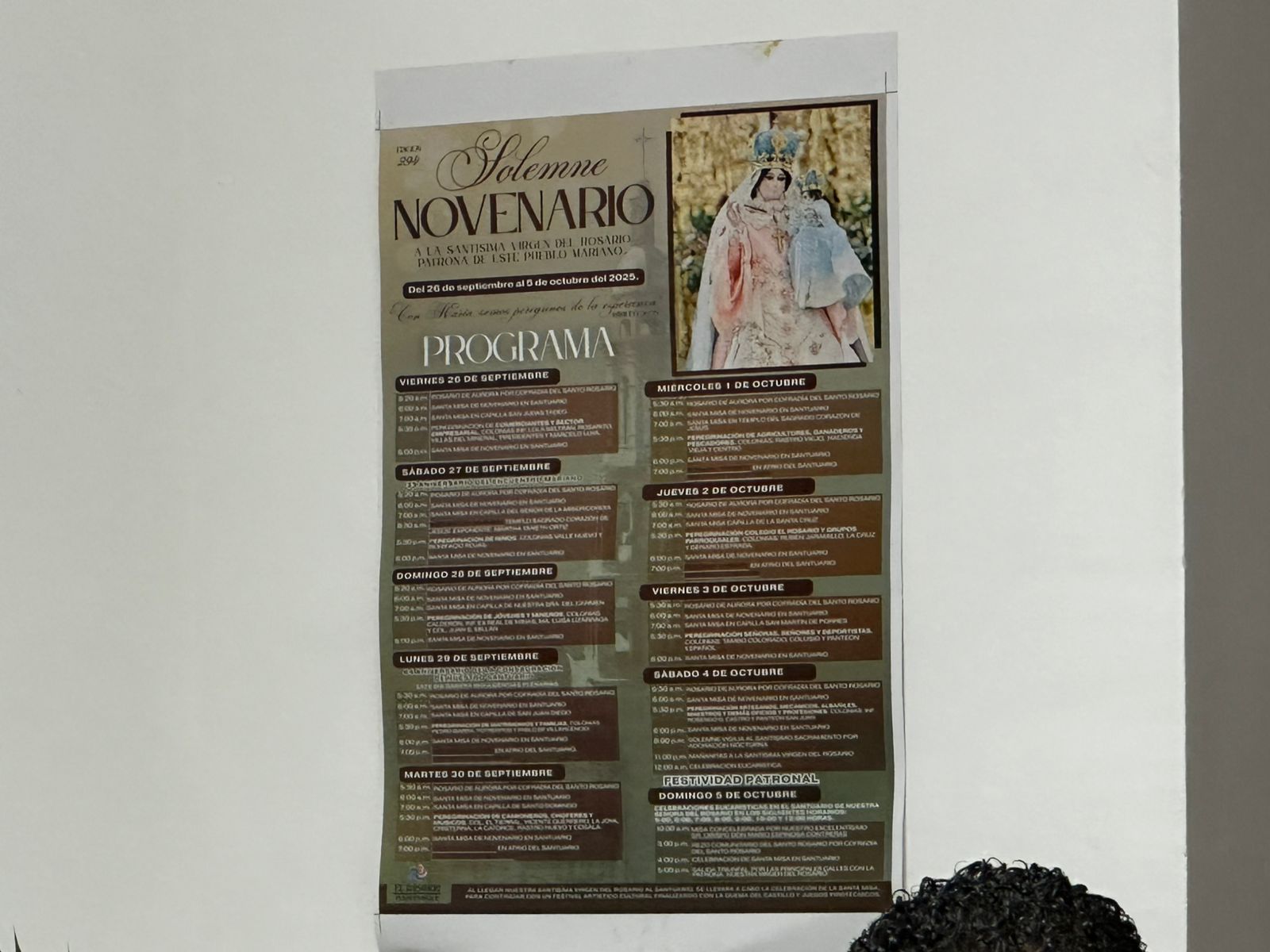 Anuncian festividades de la Virgen de El Rosario, Sinaloa