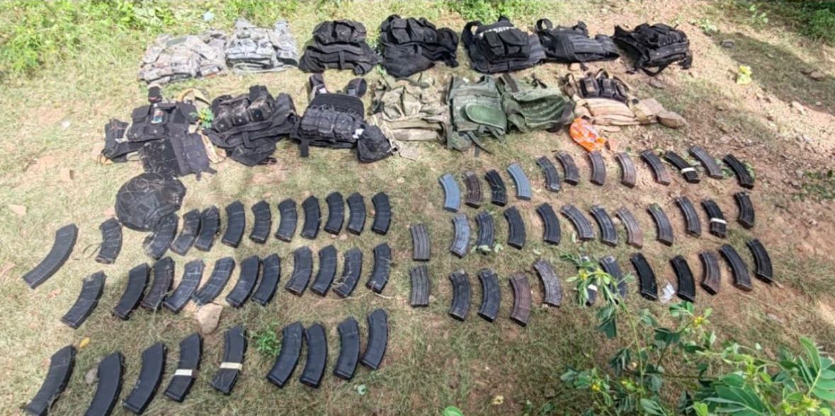 Armamento asegurado tras enfrentamiento en Culiacán