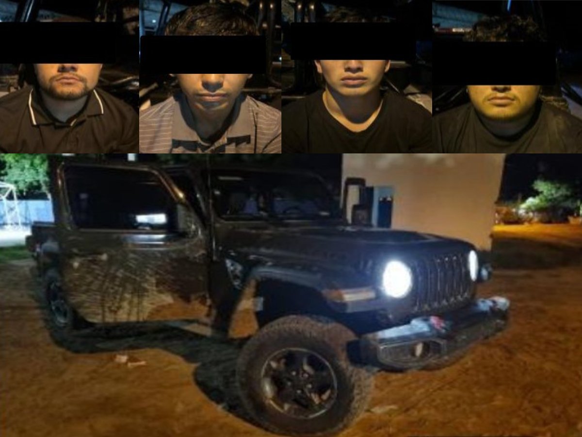 Jeep y hombres detenidos en Navolato