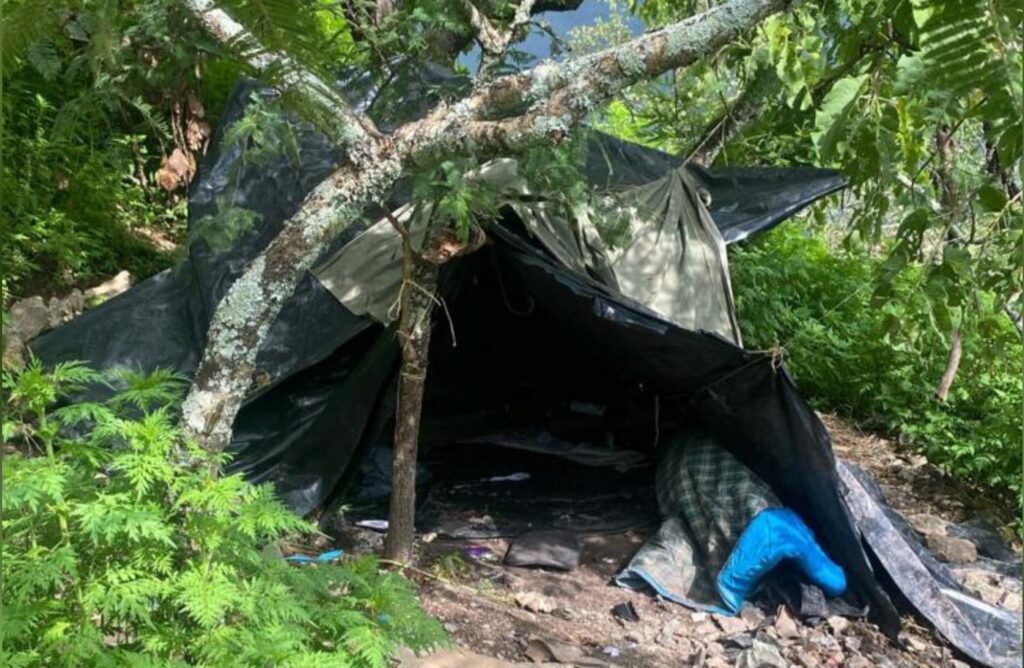 Campamento asegurado en Cosalá, Sinaloa