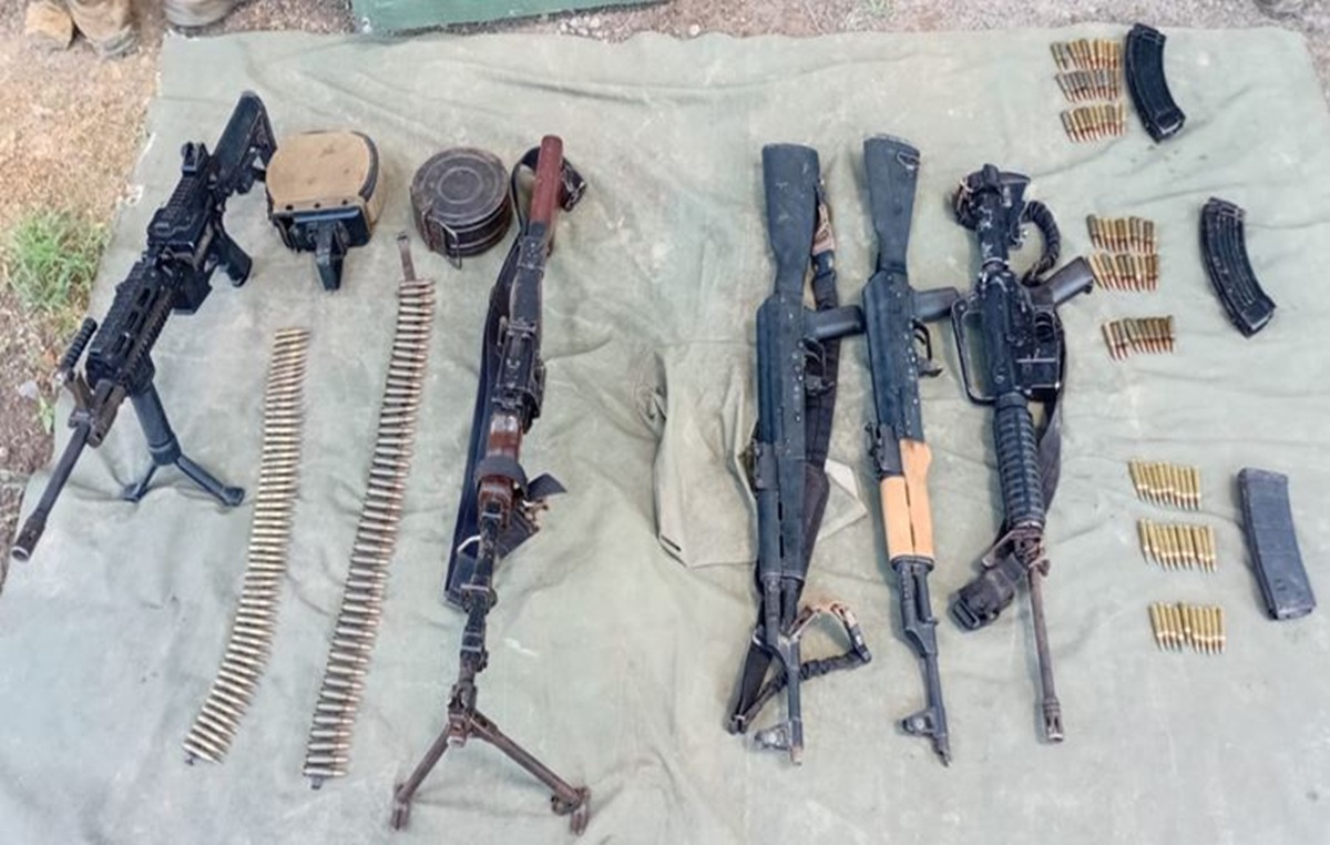 Aseguran armas en operativo en Las Guásimas, Culiacán, Sinaloa