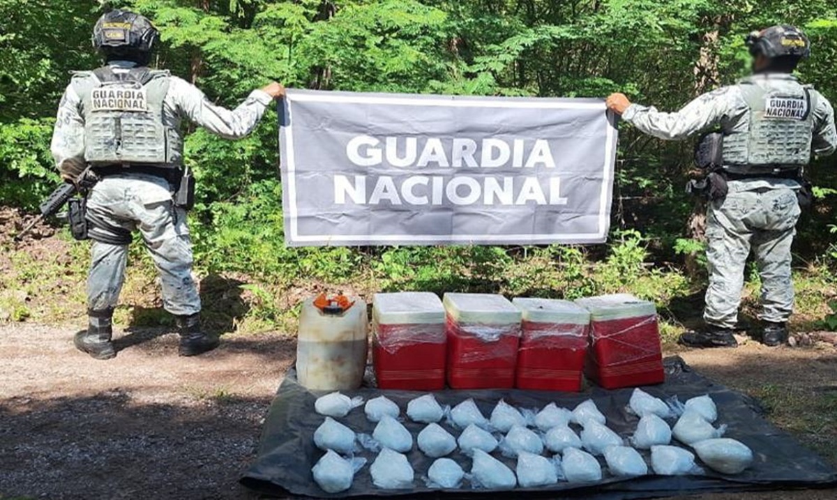 Aseguran droga en Los Cedros, en Culiacán, Sinaloa.