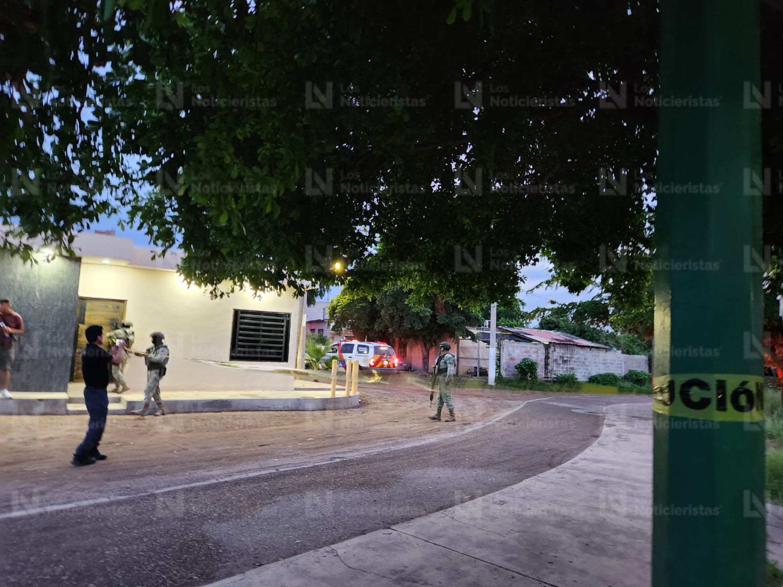 Militares en zona de ataque armado en la colonia Buenos Aires en Culiacán, Sinaloa