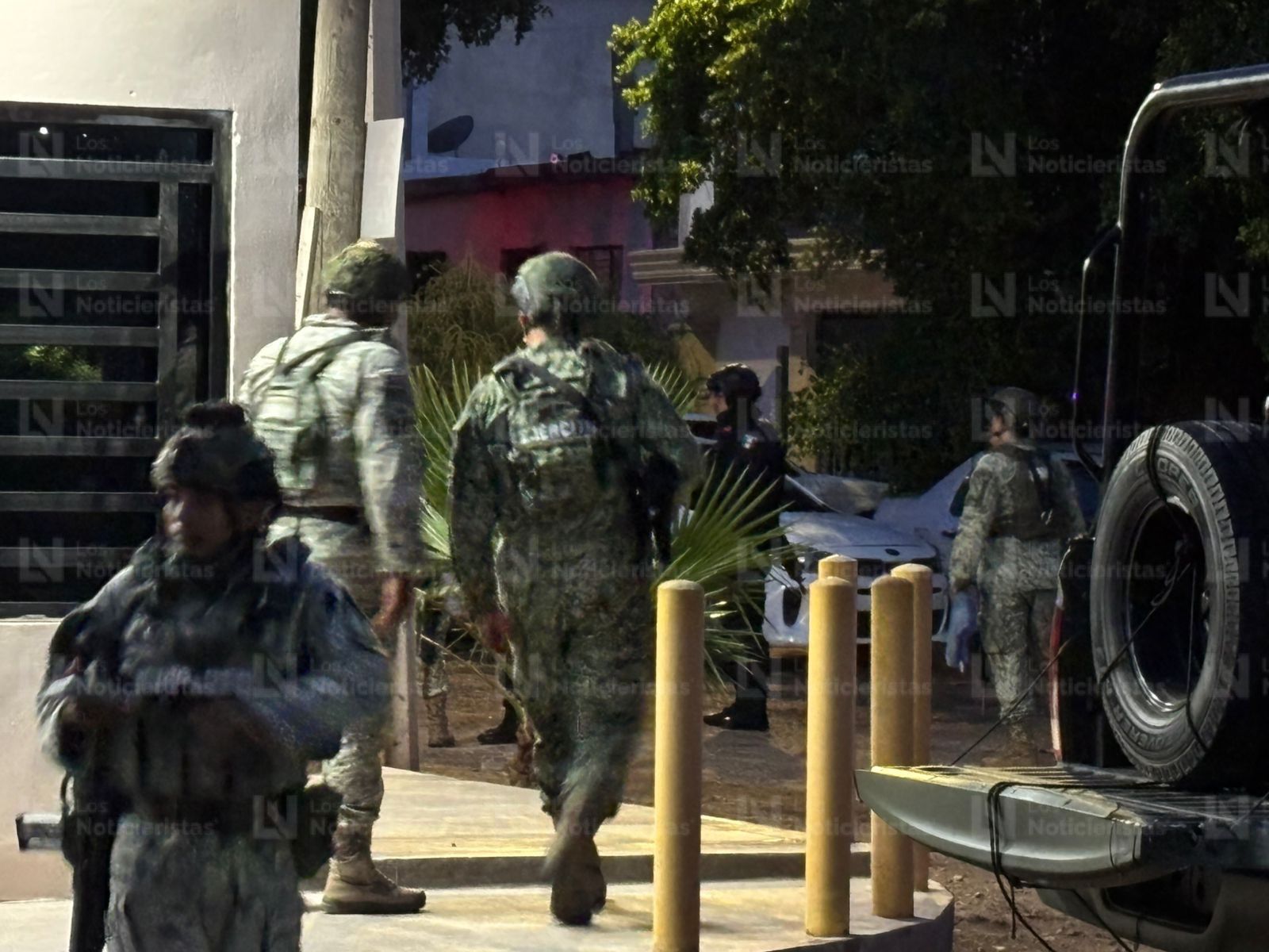 Militares en zona de ataque armado en la colonia Buenos Aires en Culiacán, Sinaloa