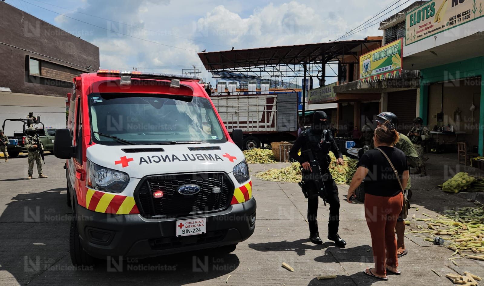 Mercado de Abastos donde se registró un ataque a balazos