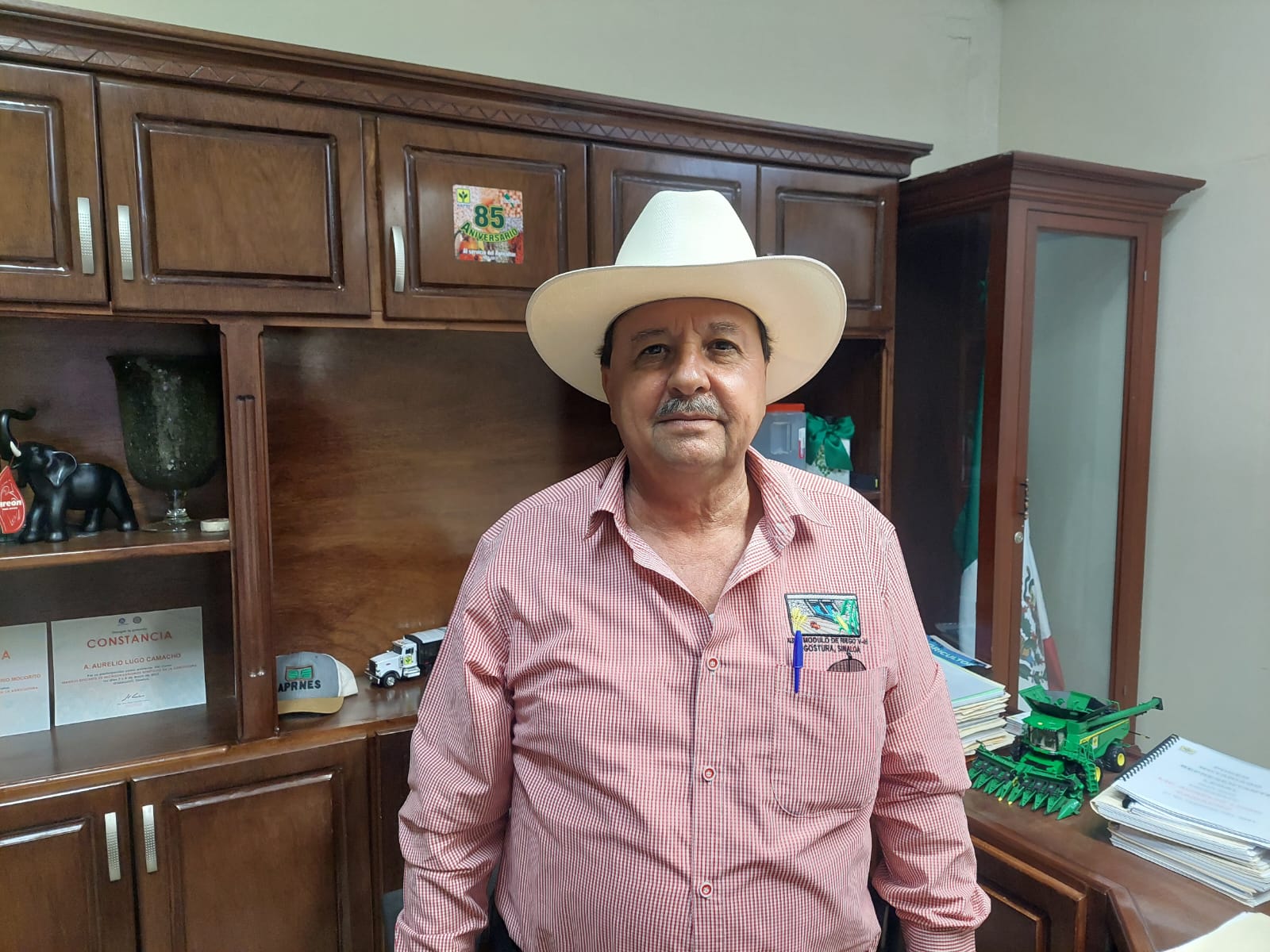 Dirigente de la Asociación de Agricultores del Río Mocorito, Aurelio Lugo Camacho