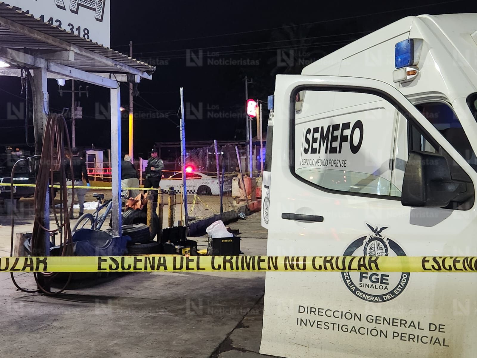 autoridades aseguraron el area de la llantera atacada en navolato