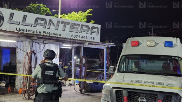 Un menor de 15 años muerto y un hombre herido deja ataque a balazos en llantera de La Platanera, Navolato