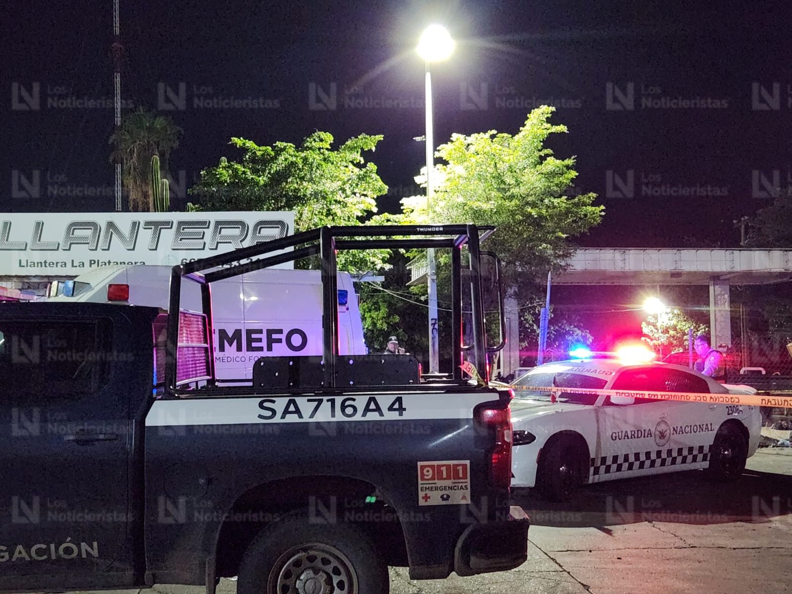 autoridades aseguraron el area de la llantera atacada en navolato