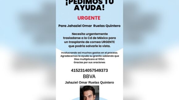 Joven guamuchilense requiere ayuda urgente para poder salvar su vista