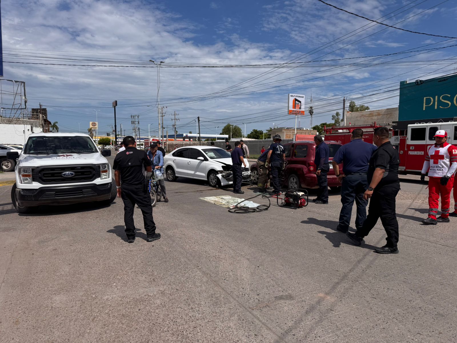 bomberos rescataron a la mujer prensada