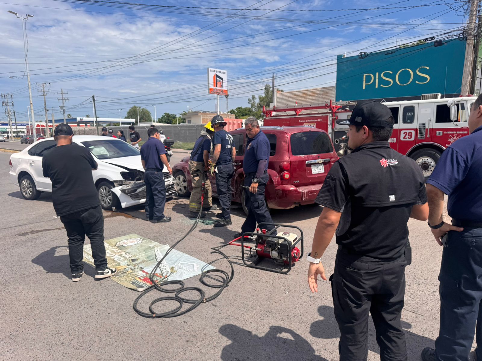 bomberos rescataron a la mujer prensada