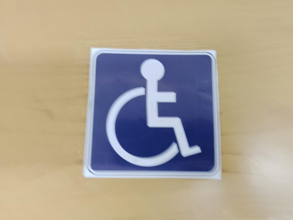 Calcamonía personas con discapacidad