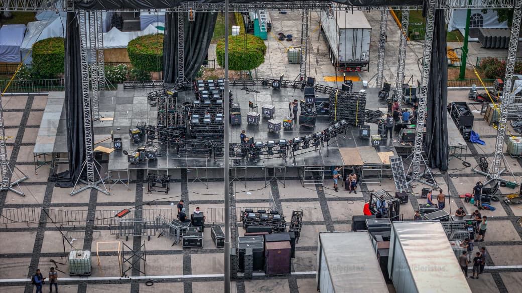 Retiran el escenario musical tras cancelación del Grito de Independencia en Culiacán, Sin.