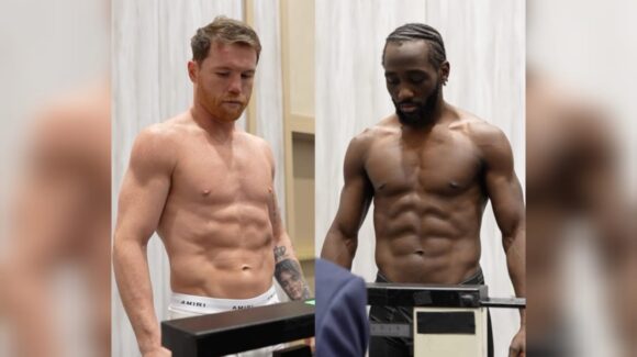 ¡Todo listo! Canelo Álvarez y Terence Crawford vencen la báscula en Las Vegas