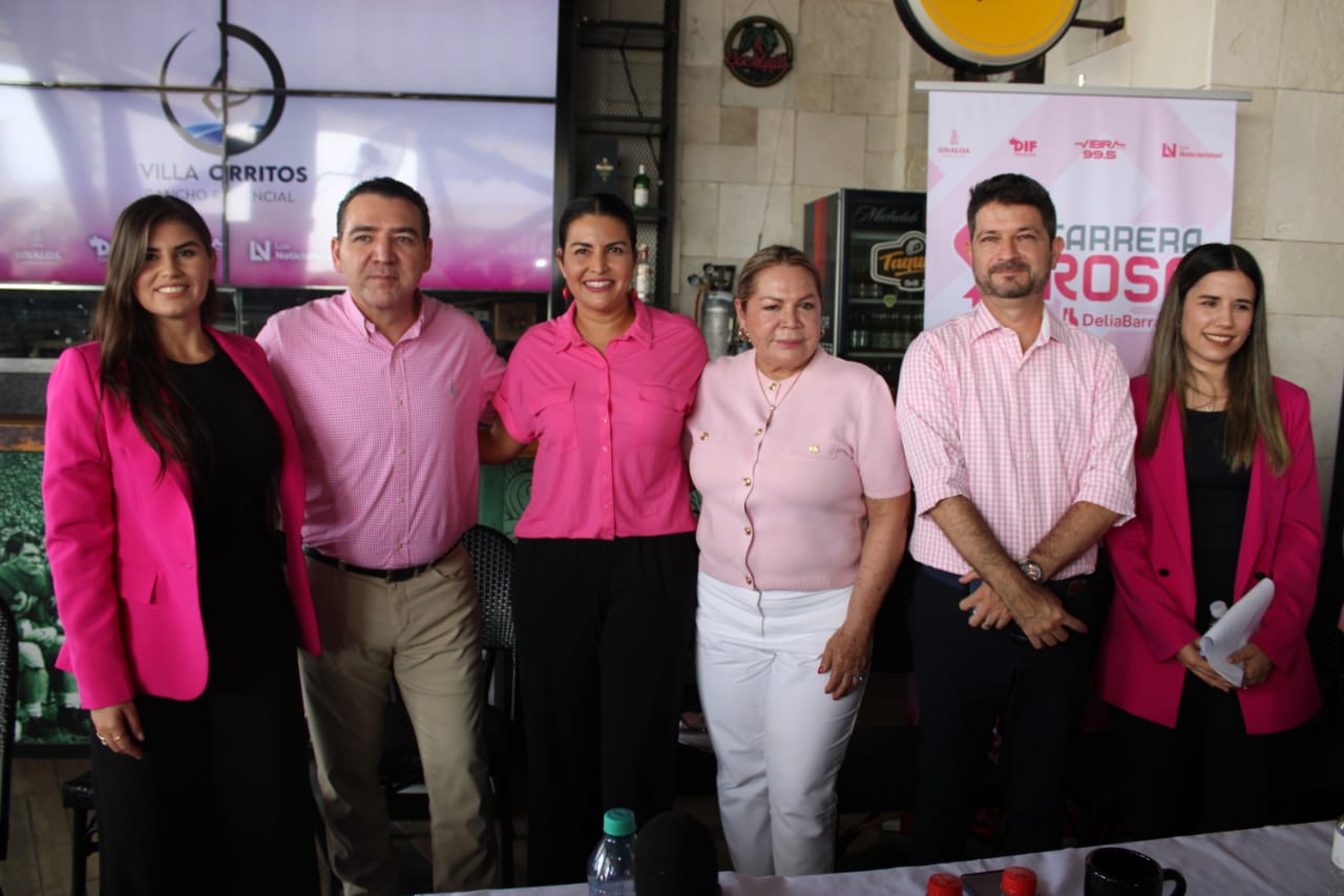 Rueda de prensa de la Carrera Rosa en Mazatlán