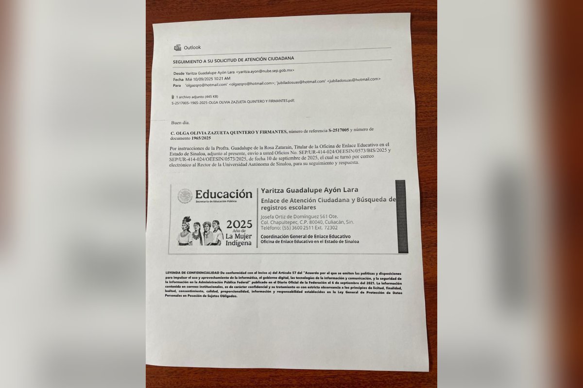 carta por parte de Gobernación y otro documento más de la Secretaría de Educación Pública (SEP), en los cuales las autoridades federales hacen el exhorto al rector de la Universidad, para atender a los jubilados