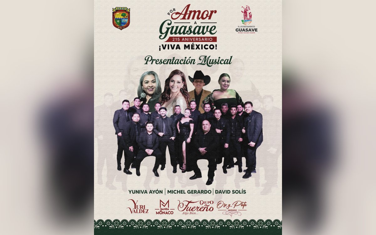 cartelera fiestas patrias Guasave