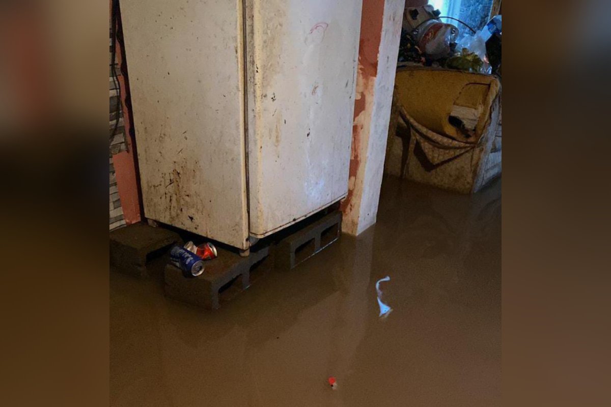 Viviendas inundadas en Valle Campestre, Guasave