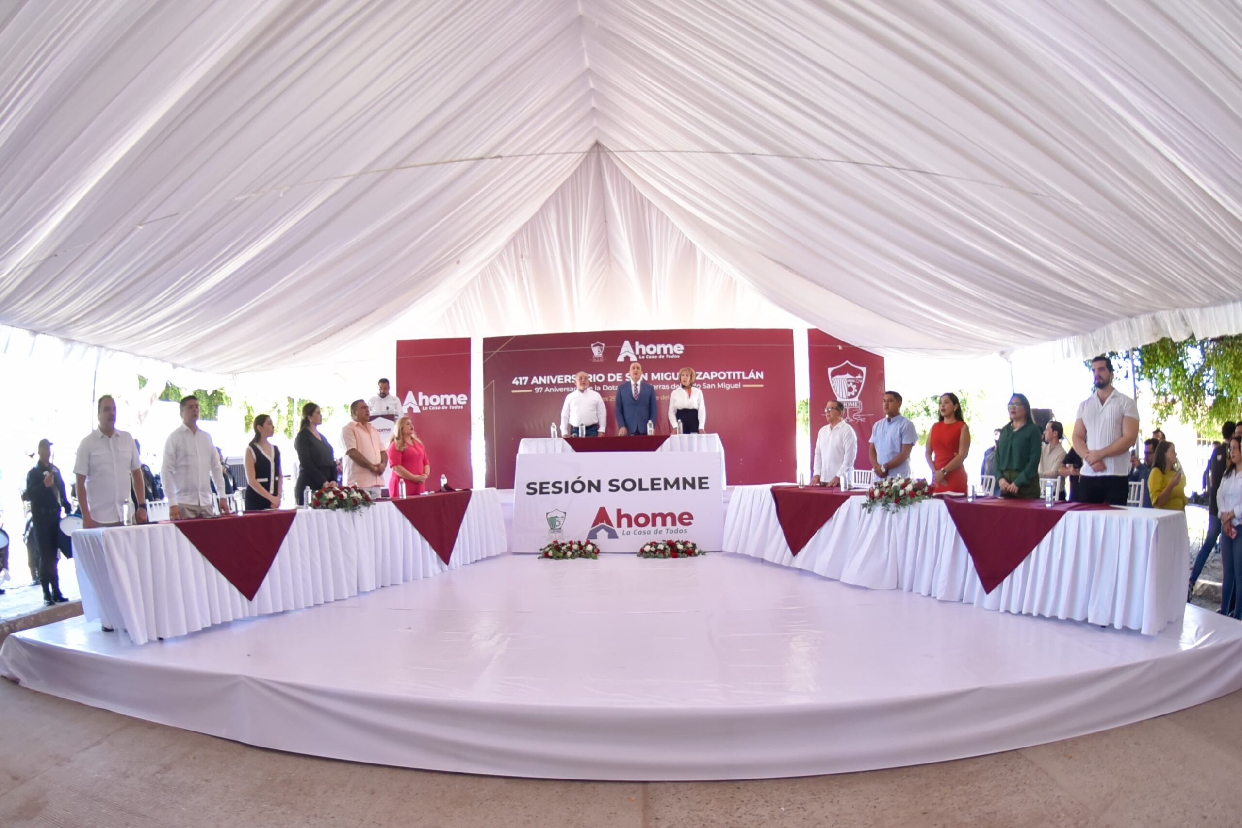Celebran el aniversario de la fundación de San Miguel Zapotitlán, en Ahome, Sin.