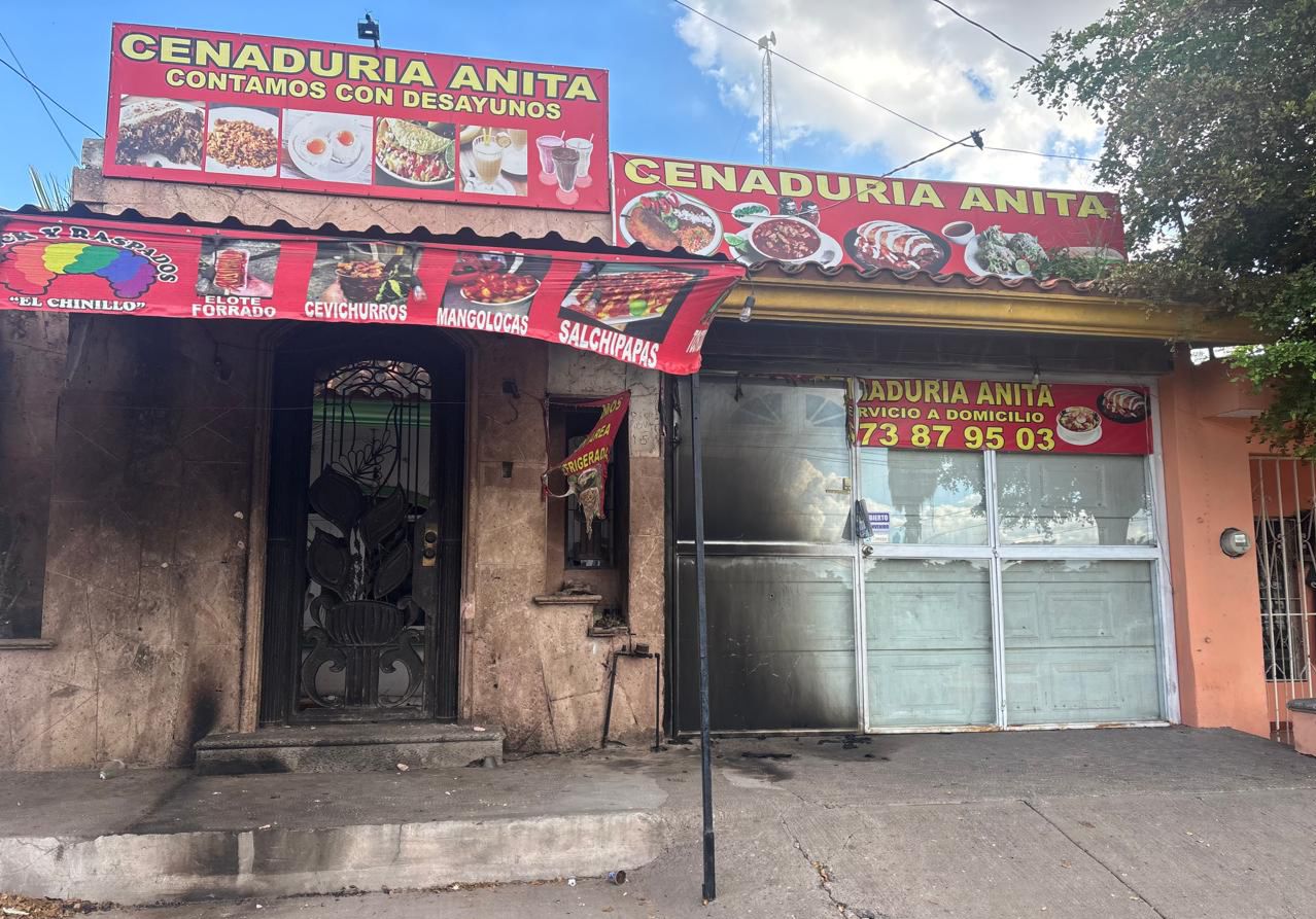 cenaduria vandalizada en Culiacán