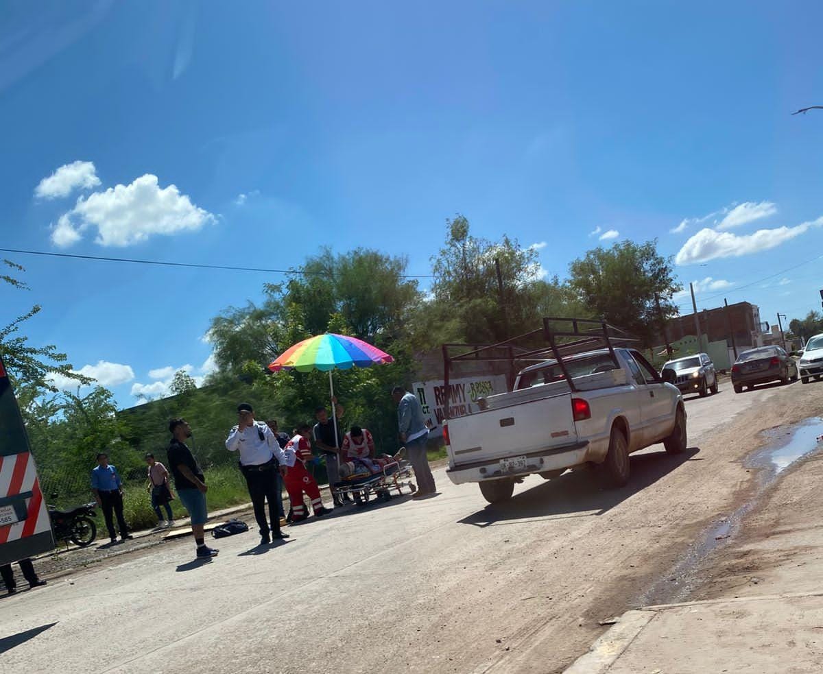 Lugar donde arrollaron a un ciclista en el ejido México, Ahome