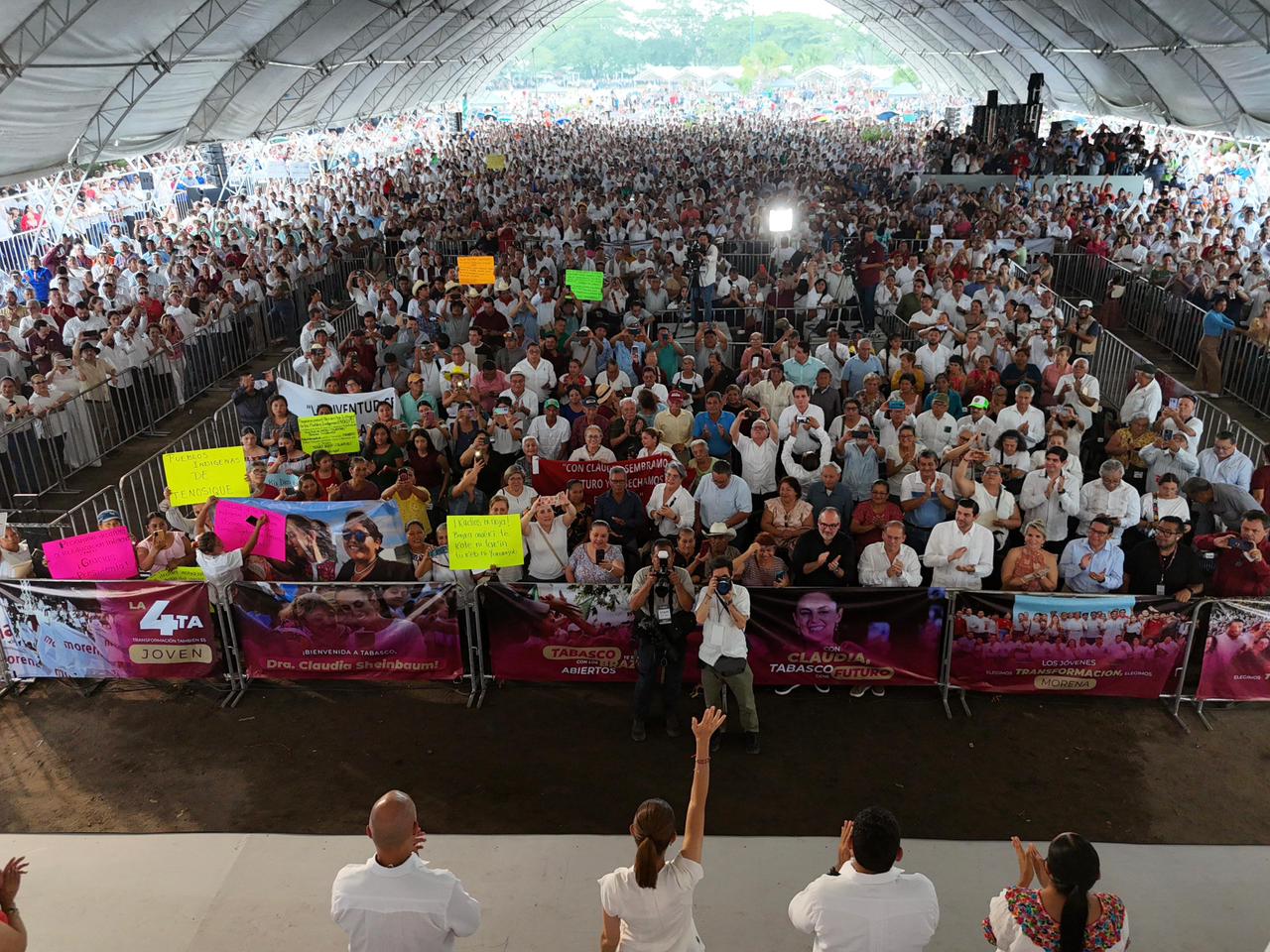 Claudia Sheinbaum de gira en Tabasco