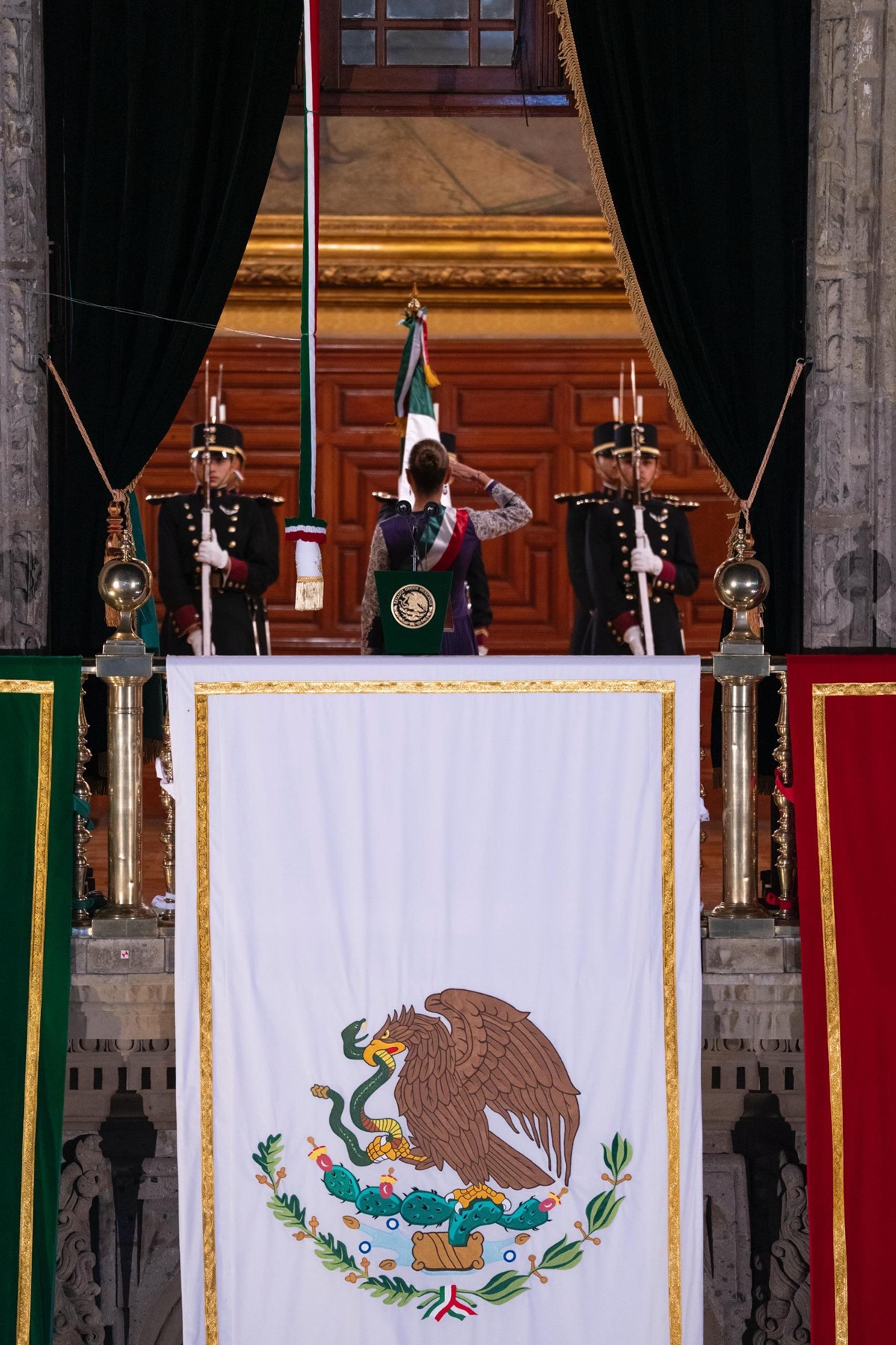 Claudia Sheinbaum Pardo en el Grito de Independencia