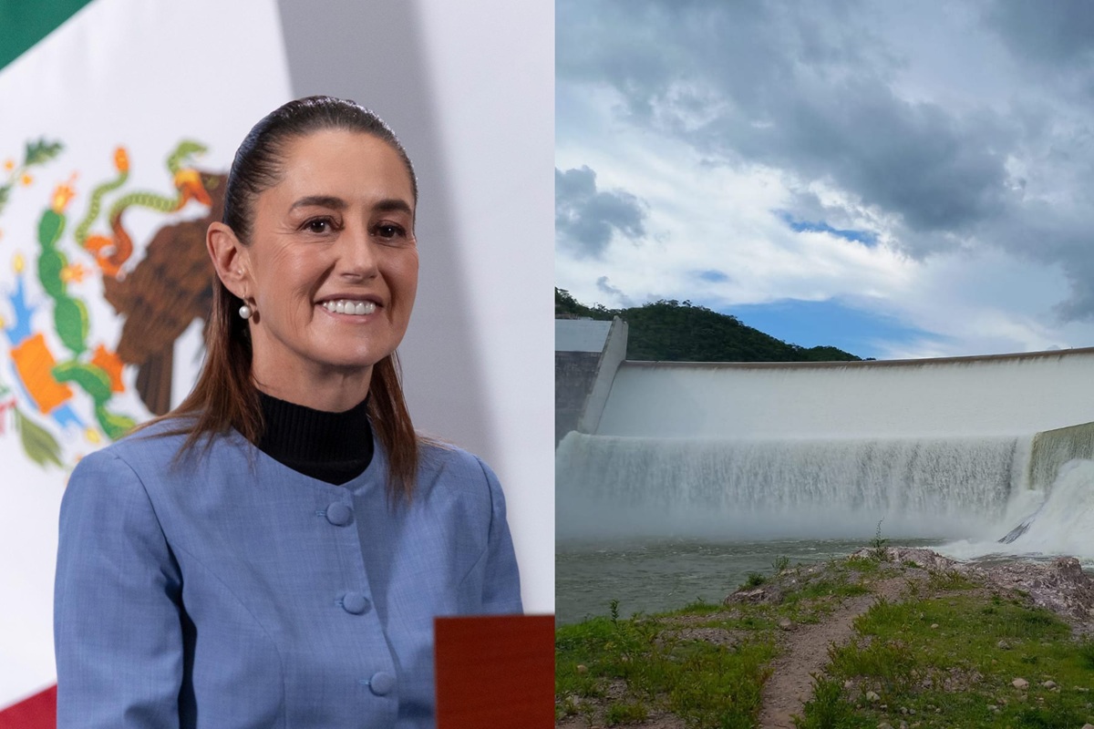 Claudia Sheinbaum (Izquierda) Presa Picachos en Sinaloa (Derecha)