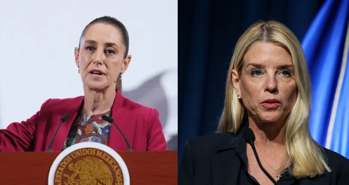 Claudia Sjheinbaum (izquierda) Pam Bondi (derecha)