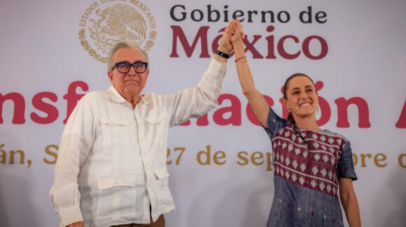 Gracias Rubén por tu trabajo al frente del pueblo de Sinaloa, siempre vamos a apoyarlos: Sheinbaum a Rocha ⁩