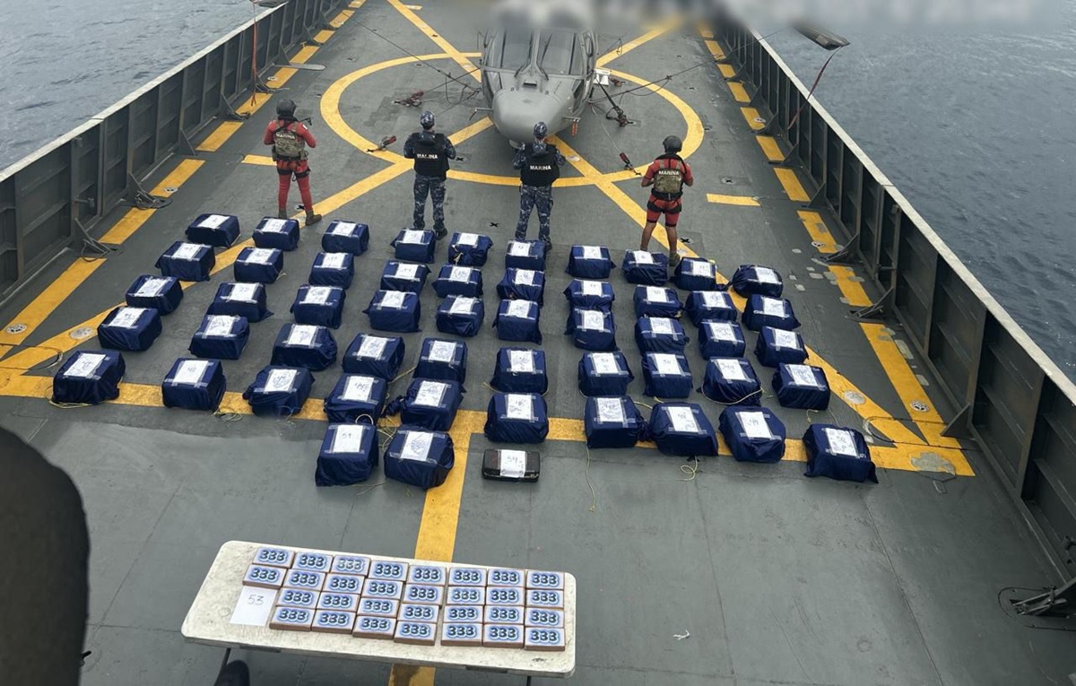 Cocaína decomisada en el mar de Acapulco