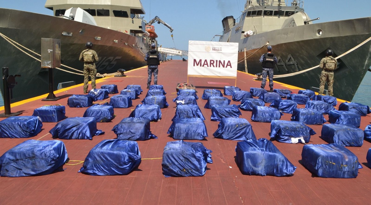 Cocaína decomisada en el mar de Acapulco