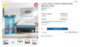 colchón matrimonial Luuna Cloud Memory Foam