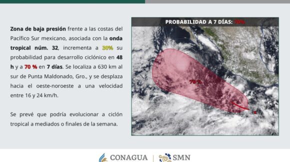 Huracanes 2025: Al 70% de probabilidad de surgir “Narda” en el océano Pacífico