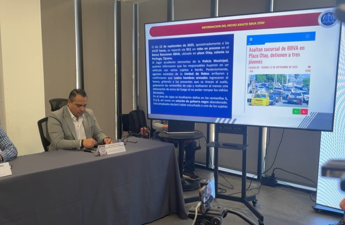 Conferencia de prensa de la Fiscalía de Baja California