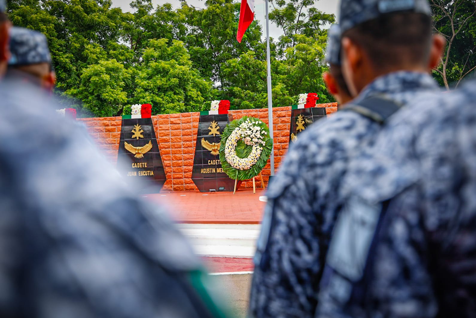 Personal militar en la la conmemoración del 178 aniversario de la Gesta Heroica de los Niños Héroes de Chapultepec.
