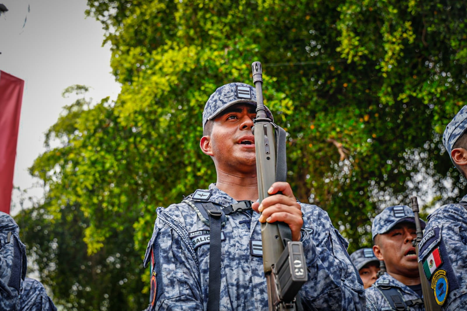 Personal militar en la la conmemoración del 178 aniversario de la Gesta Heroica de los Niños Héroes de Chapultepec.
