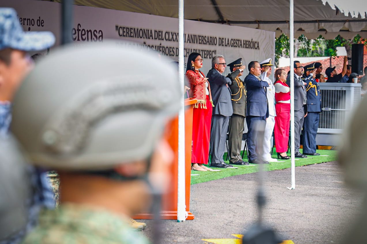 Autoridades civiles y militares encabezaron la conmemoración del 178 aniversario de la Gesta Heroica de los Niños Héroes de Chapultepec.