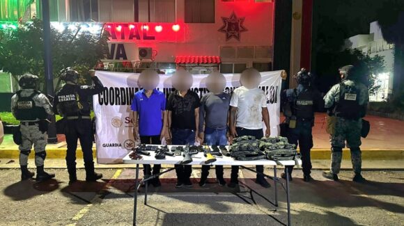 Capturan a cuatro sujetos con armas en operativo en Albaterra en Culiacán, Sinaloa; estos son los nombres